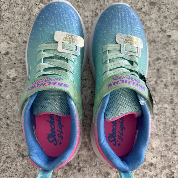 Skechers Kids' Light-Up Sneakers in Pink and Blue - Picture 2 of 4